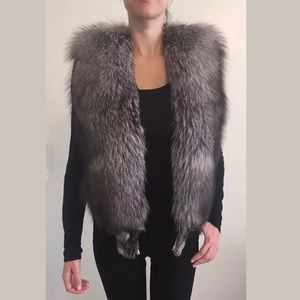 Genuine Silver Fox Fur Vest